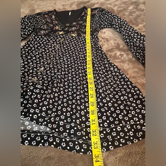 Free People Womens Wonderland Printed A-Line Mini Dress Color Black Size X-Small - Picture 14 of 14